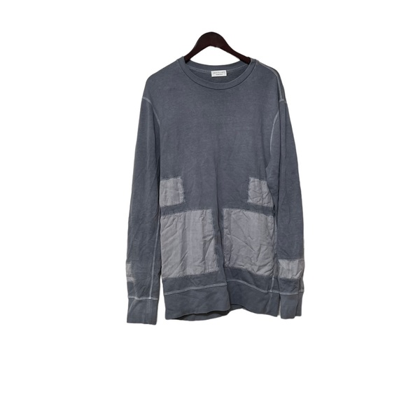 JOHN ELLIOT Paneled Gray Crew Long Sleeve Shirt Top - Picture 5 of 9